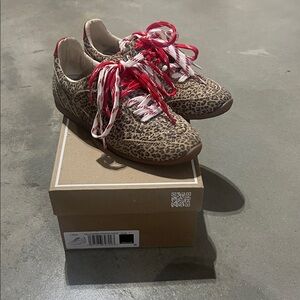 Dolce Vita Laini sneaker, leopard with red and white laces, 7